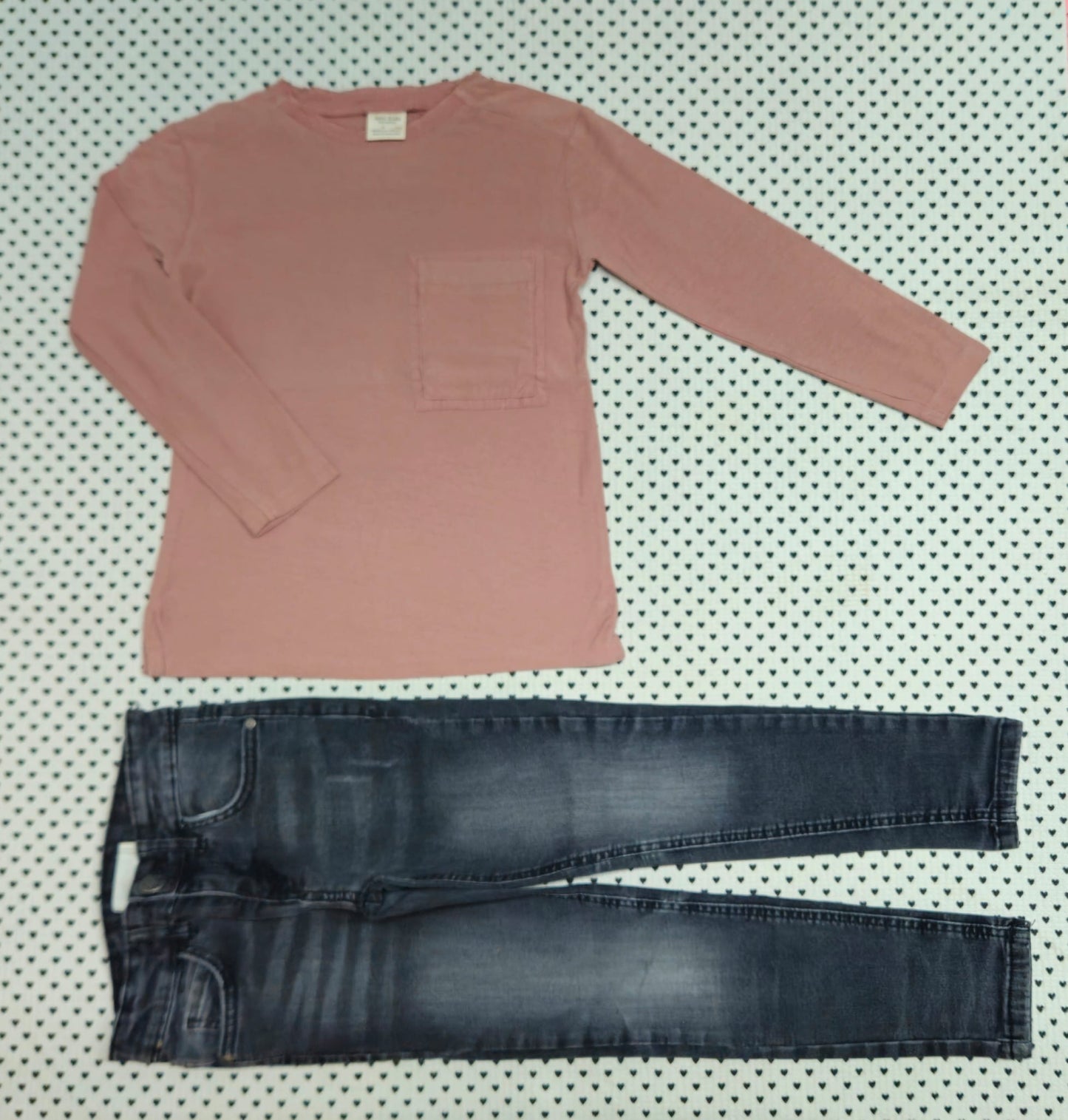 Kids | Junge | 2-tlg. Set: Langarmshirt (Zara) und Jeanshose (Sfera), Gr. 116