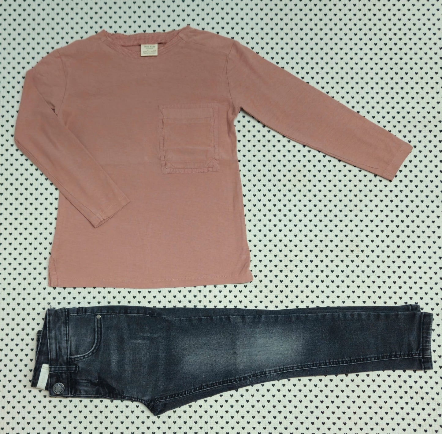 Kids | Junge | 2-tlg. Set: Langarmshirt (Zara) und Jeanshose (Sfera), Gr. 116
