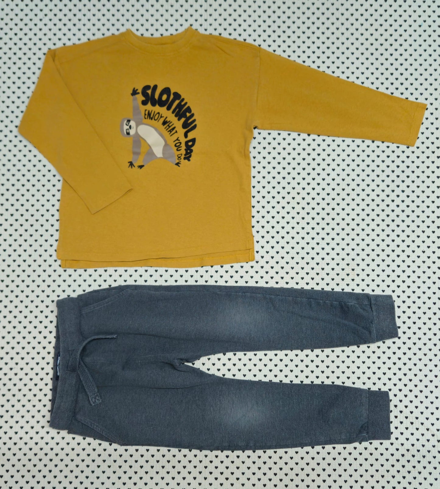 Kids | Junge | Unisex | 2-tlg. Set: Langarmshirt (Zara) und Trainerhose (Next), Gr. 104