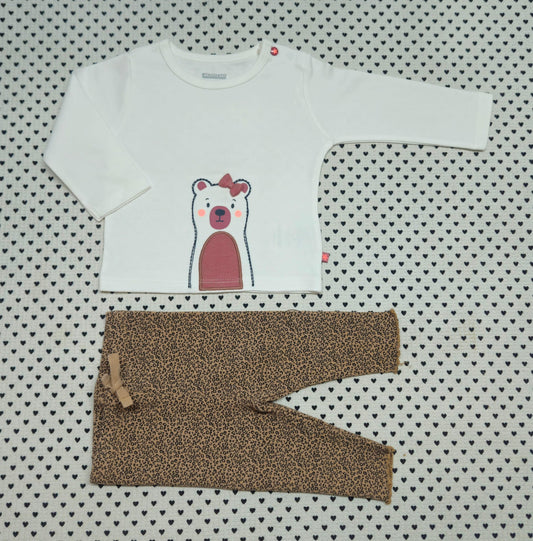 Minis Mädchen | 2-tlg. Set: Langarmshirt (Staccato) und Leggings (Zara), Gr. 62/68