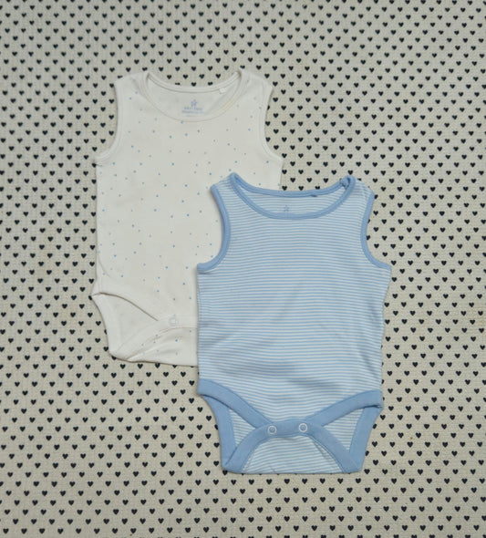 Minis Junge | Unisex | 2er-Pack: Bodys ärmellos (Next), Gr. 56