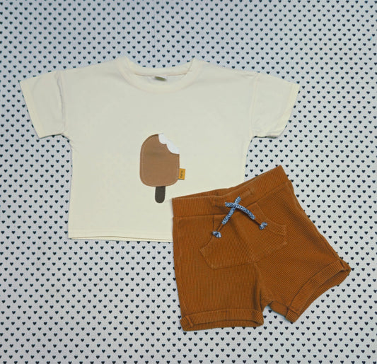 Minis Junge | Unisex | 2-tlg. Set: T-Shirt und Shorts (No Name), Gr. 80