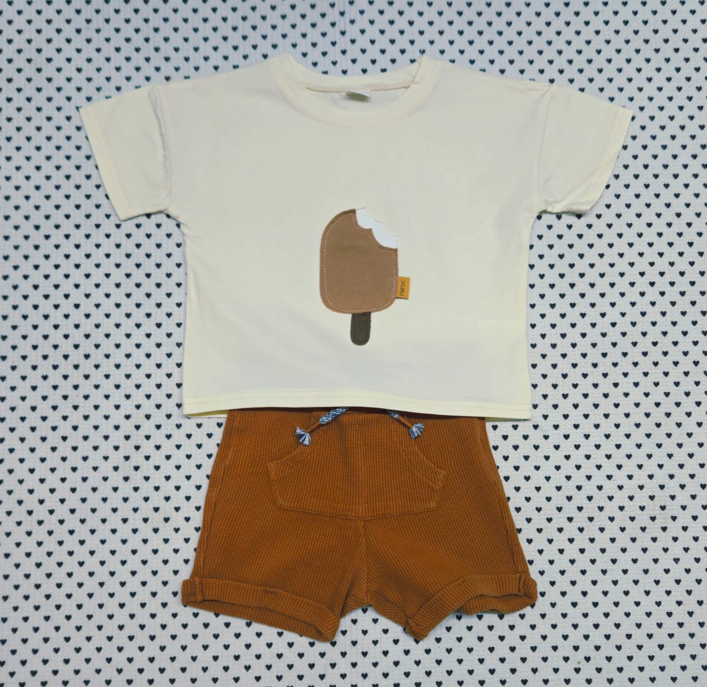 Minis Junge | Unisex | 2-tlg. Set: T-Shirt und Shorts (No Name), Gr. 80