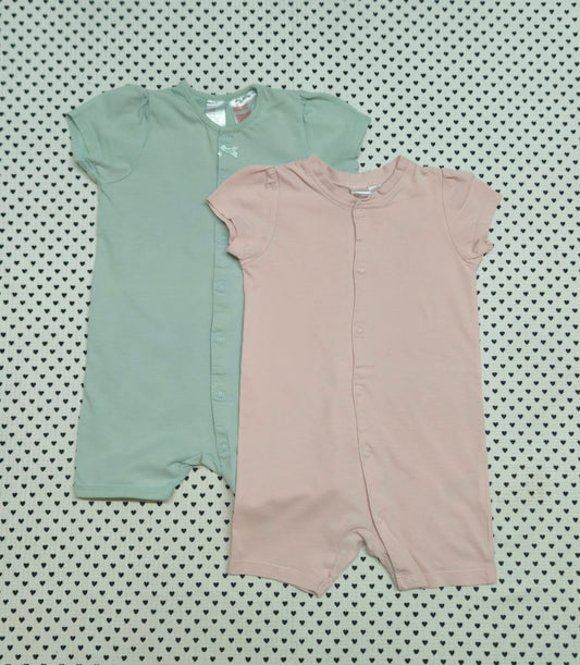 Minis Mädchen | 2er-Pack: Pyjama/Einteiler (H&M), Gr. 80