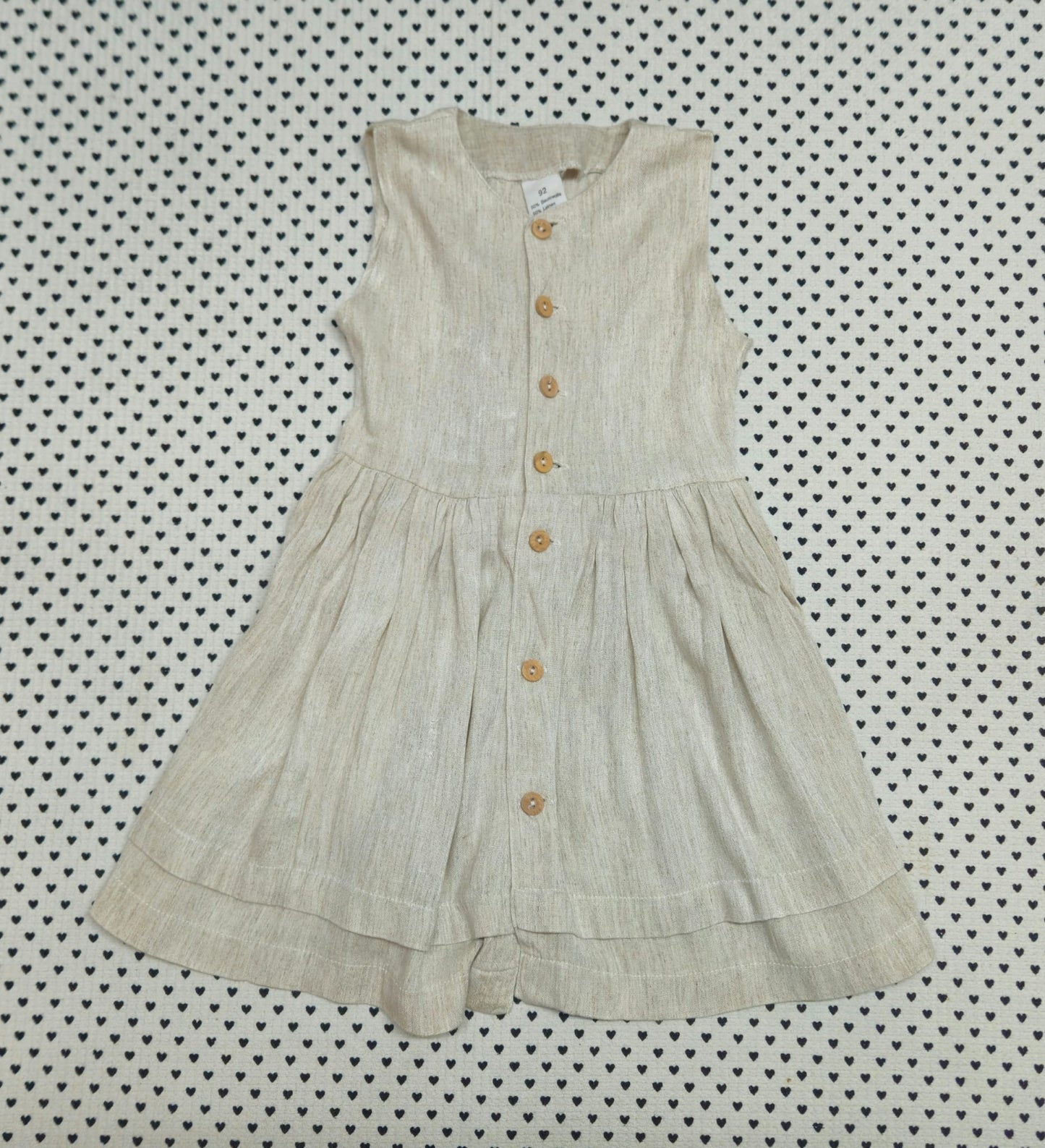 Minis Mädchen | Kleid mit Leinenanteil (No Name), Gr. 92/98