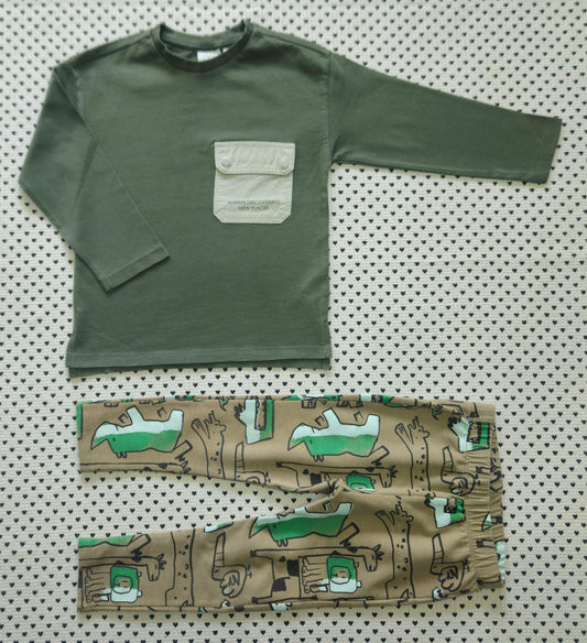 Kids | Junge | 2-tlg. Set: Langarmshirt und Leggings (Zara), Gr. 98/104