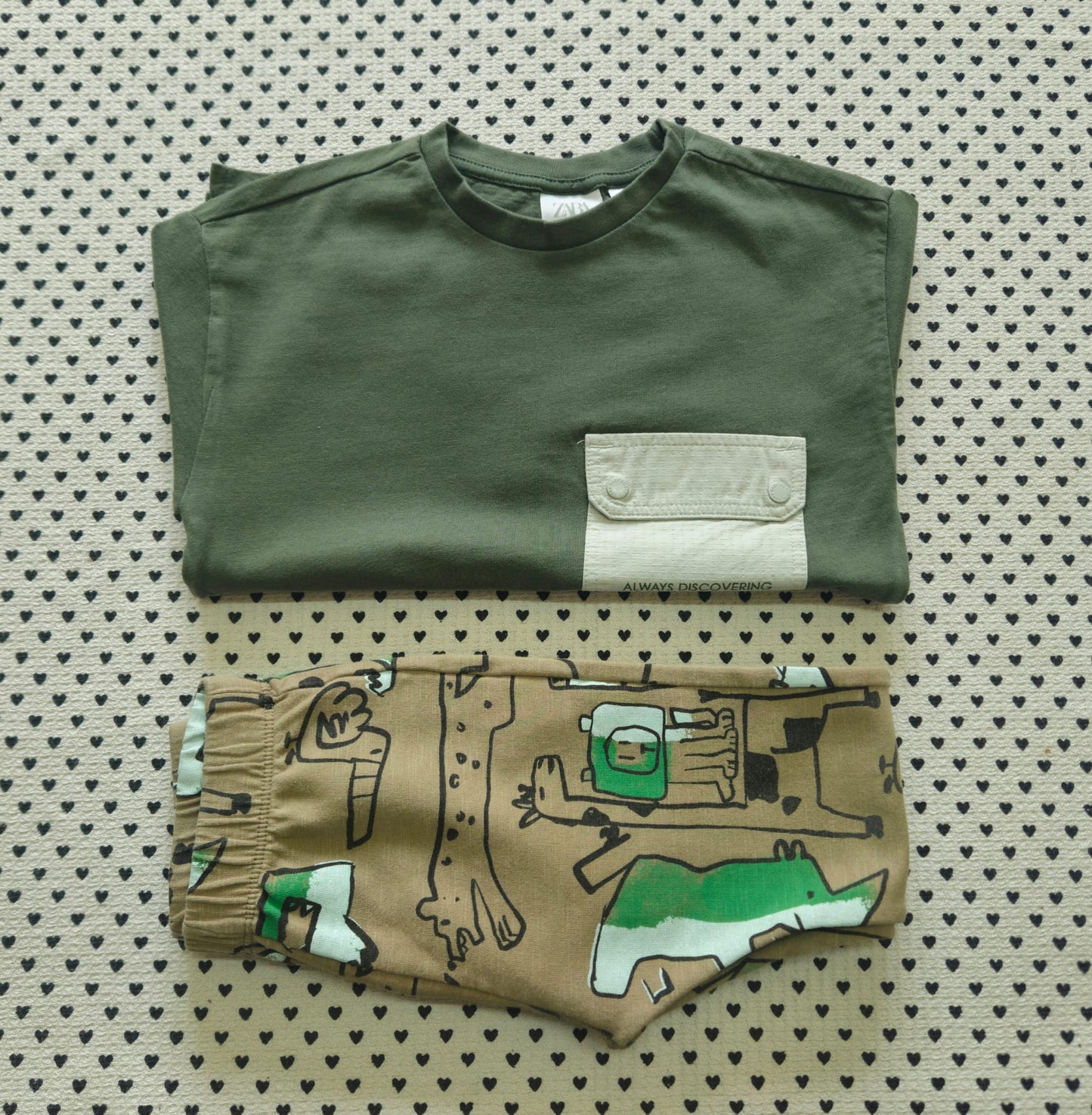 Kids | Junge | 2-tlg. Set: Langarmshirt und Leggings (Zara), Gr. 98/104