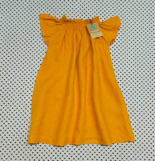 Kids | Mädchen | Kleid aus Leinen (Manor), Gr. 104