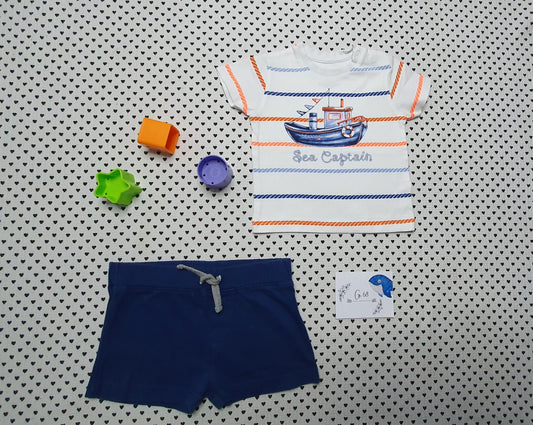 Minis Junge | Set: T-Shirt und Shorts, Gr. 68