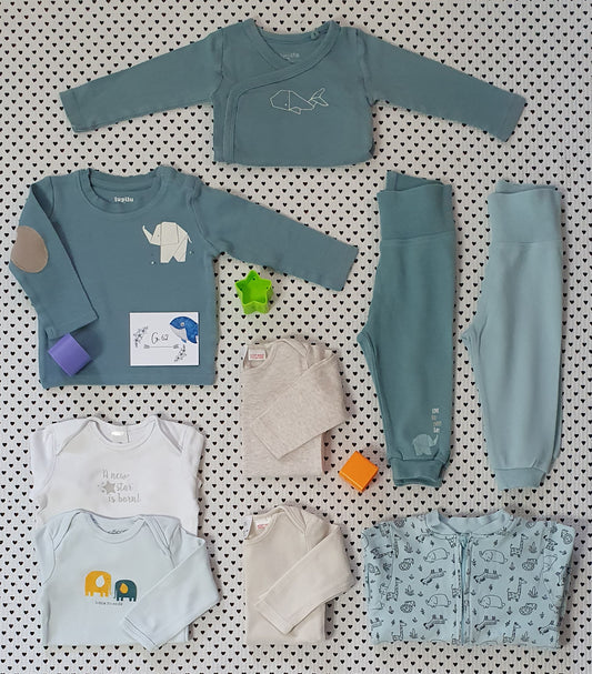 Minis Junge | 9-teiliges Kleiderset, Gr. 62