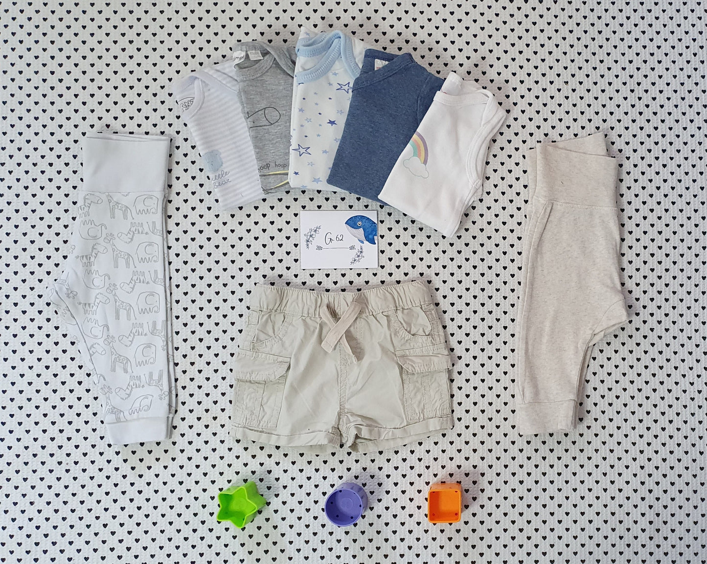 Minis Junge | 8-teiliges Kleiderset (Sommer) Gr. 62