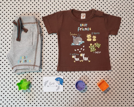 Minis Junge | Set: T-Shirt und Shorts, Gr. 62